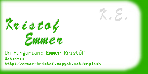 kristof emmer business card